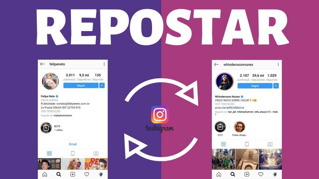 repostar no instagram